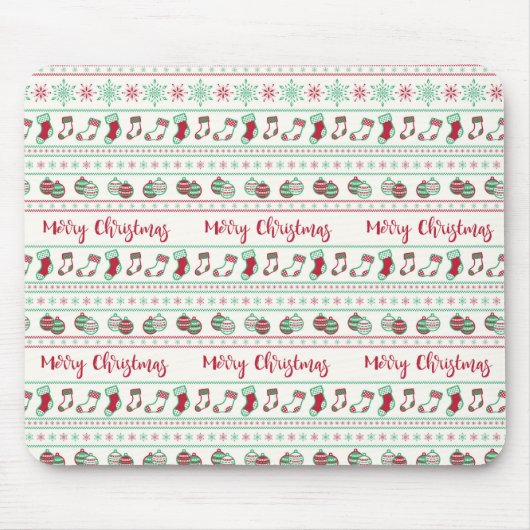 Ugly KerstSweater Pattern Holiday Muismat (Voorkant)