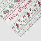 Ugly KerstSweater Pattern Holiday Tissuepapier (Detail)