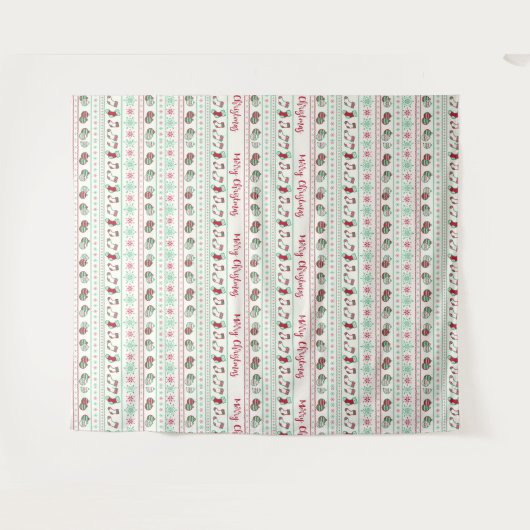Ugly KerstSweater Pattern Holiday Wandkleed (Voorkant (horizontaal))