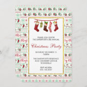 Ugly KerstSweater Pattern Party Invite (Voorkant / Achterkant)