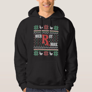 Ugly kerstSweater Pharmacy Tech Merry Xmas Ph Hoodie
