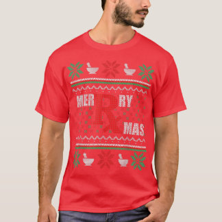 Ugly kerstSweater Pharmacy Tech Merry Xmas Ph T-shirt
