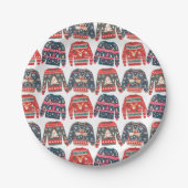 Ugly KerstSweaters Pattern Papieren Bordje (Voorkant)