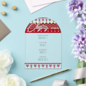 Ugly Knitted Hygge Angel Hart Kerstmenu Acryl Uitnodigingen (Insitu (Huwelijk))