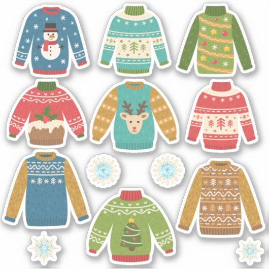 Ugly, maar lomp lomp met kerstaziers 3 sticker (Voorkant)