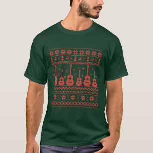 Ugly Merry Christmas sweater akoestische gitaar T-shirt