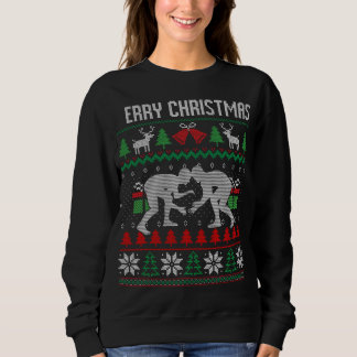 Ugly Merry kerstwarling Wrestler Santa Xmas Trui