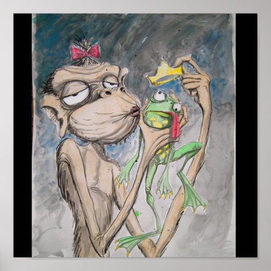 Ugly Monkey Ugly Frog Poster (Voorkant)