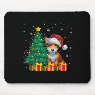 Ugly Speelgoed Fox Terrier Santa Hat kerstverlicht Muismat
