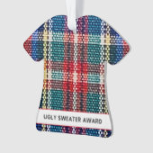 Ugly Sweater Award Kleurrijk gespeeld Jaar Fun Par Ornament (voorkant)