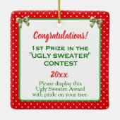 Ugly Sweater Award Ornament - Two Sided (Achterkant)
