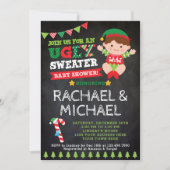 Ugly Sweater Baby shower Invitation Kaart (Voorkant)