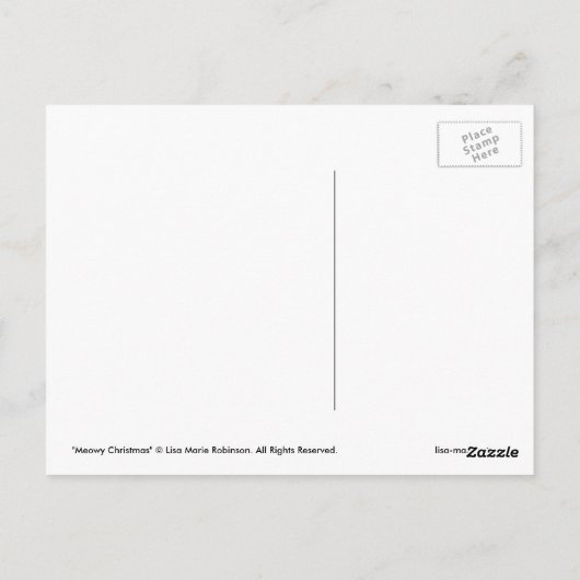 Ugly Sweater Cat - Meowy Kerstmis Briefkaart (Achterkant)