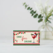 Ugly Sweater Christmas Free Drink Party Ticket (Debout devant)