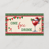 Ugly Sweater Christmas Free Drink Party Ticket (Devant)