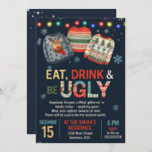 Ugly Sweater Christmas/Holiday Party Invitation  (Devant / Derrière)