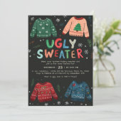 Ugly Sweater Christmas Invitation (Debout devant)