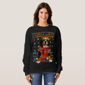 Ugly Sweater Christmas Lights Bernese Mountain Dog (Voorkant volledig)