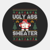 Ugly Sweater Christmas  Ronde Sticker (Voorkant)
