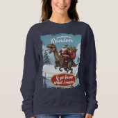 Ugly sweater Christmas Santa tyrannosaurus t-rex (Voorkant)