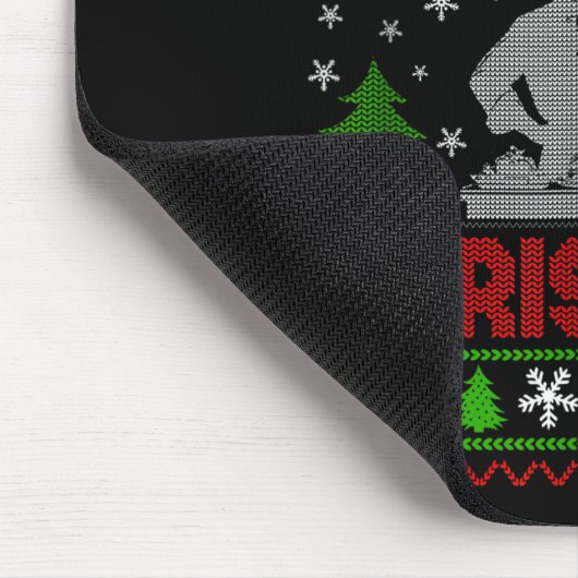 Ugly Sweater Christmas Tree Chef Cooking Job Pride Muismat (Hoek)