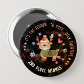 Ugly Sweater Contest 2nd Place Winner- Reindeer Ronde Button 4,0 Cm (Voorkant /achterkant)