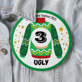 Ugly Sweater Contest Prize-Button Ronde Button 6,0 Cm (In situ)