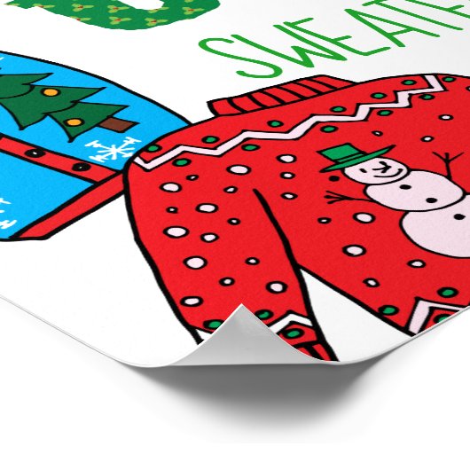 Ugly Sweater Contest, Welkomstbord Poster (Hoek)