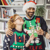 Ugly Sweater Contest Winnaar Prijs Button