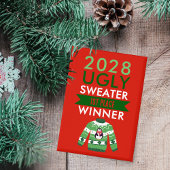 Ugly Sweater Contest Winnaar Prijs Button