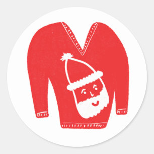 Ugly Sweater CUSTOM Vakantie Kerstmis Ronde Sticker