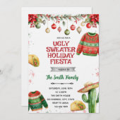 Ugly Sweater Fiesta Christmas party Invitation (Devant / Derrière)