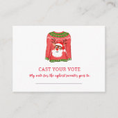 Ugly Sweater Funny Rendier Christmas Party Stemmen Informatiekaartje (Voorkant)