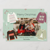 Ugly Sweater Graphic Photo met kerstkaart (Voorkant / Achterkant)