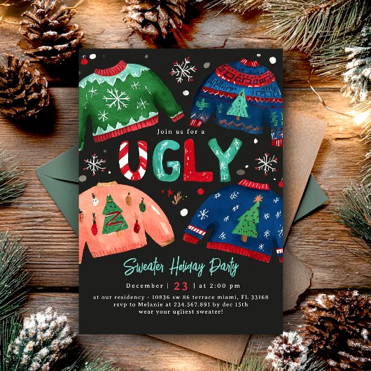 Ugly Sweater Holiday Party Invitation