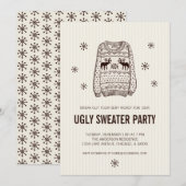 Ugly Sweater Holiday Party Invitation Kaart (Voorkant / Achterkant)