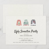 Ugly Sweater Holiday Party Kaart (Voorkant / Achterkant)