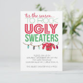 Ugly Sweater Holiday Party Kaart (Staand voorkant)