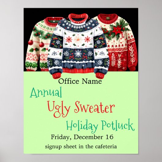 Ugly Sweater Holiday Party Poster (Voorkant)