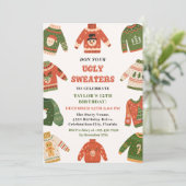Ugly Sweater Kerstfeest Kaart (Staand voorkant)