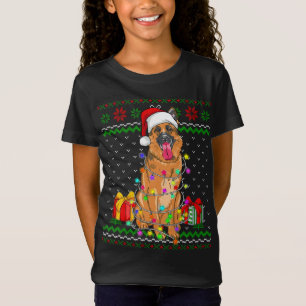 Ugly Sweater kerstlamjes German Shepherd Dog T-shirt