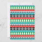 Ugly Sweater Kerstmis Baby shower Bedankkaart (Achterkant)