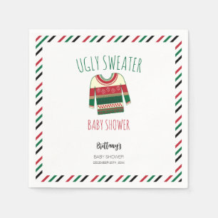Ugly Sweater Kerstmis Baby shower Servet