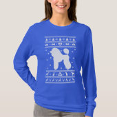 Ugly Sweater Kerstmis Poodle Dog T-shirt (Voorkant)