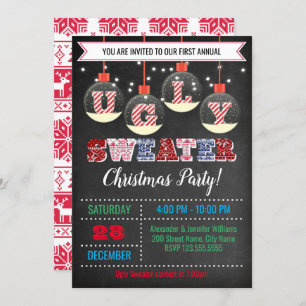 Ugly Sweater Kerstparty Kaart