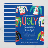Ugly Sweater Kerstparty Kaart (Voorkant / Achterkant)