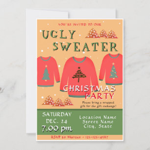 Ugly Sweater Kerstparty Kaart