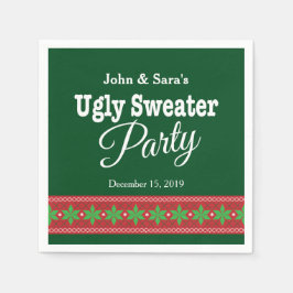 Ugly Sweater Kerstparty, persoonlijk Servet