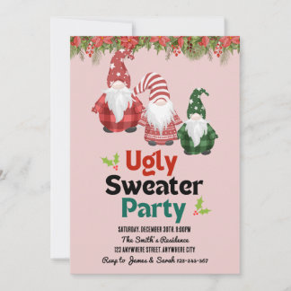 Ugly Sweater Kerstparty Uitnodiging
