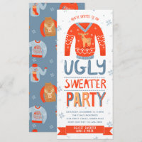 Ugly Sweater Kerstparty Uitnodiging